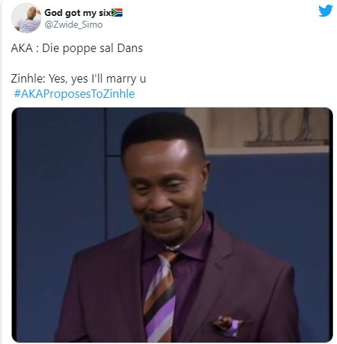 aka twitter about dj zinhle proposal